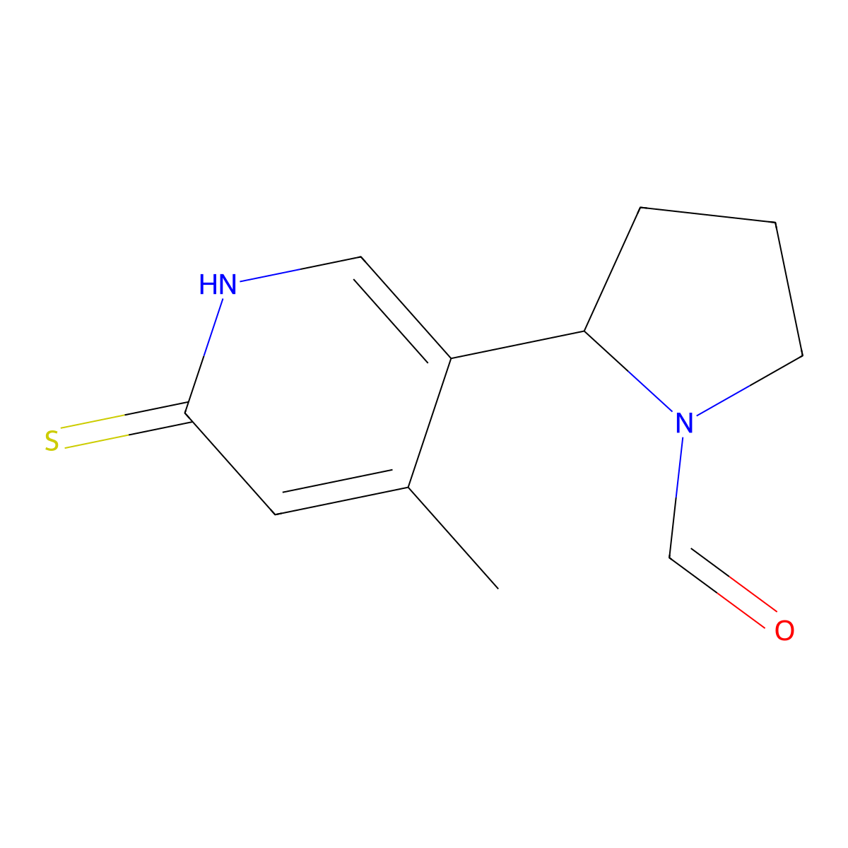 2-(6-Mercapto-4-methylpyridin-3-yl)pyrrolidine-1-carbaldehyde molecular structure, CAS 1352484-90-2