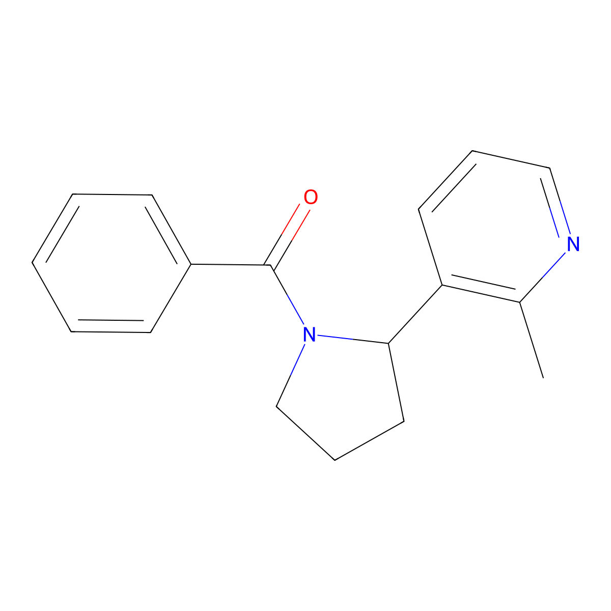 (2-(2-Methylpyridin-3-yl)pyrrolidin-1-yl)(phenyl)methanone molecular structure, CAS 1352485-02-9
