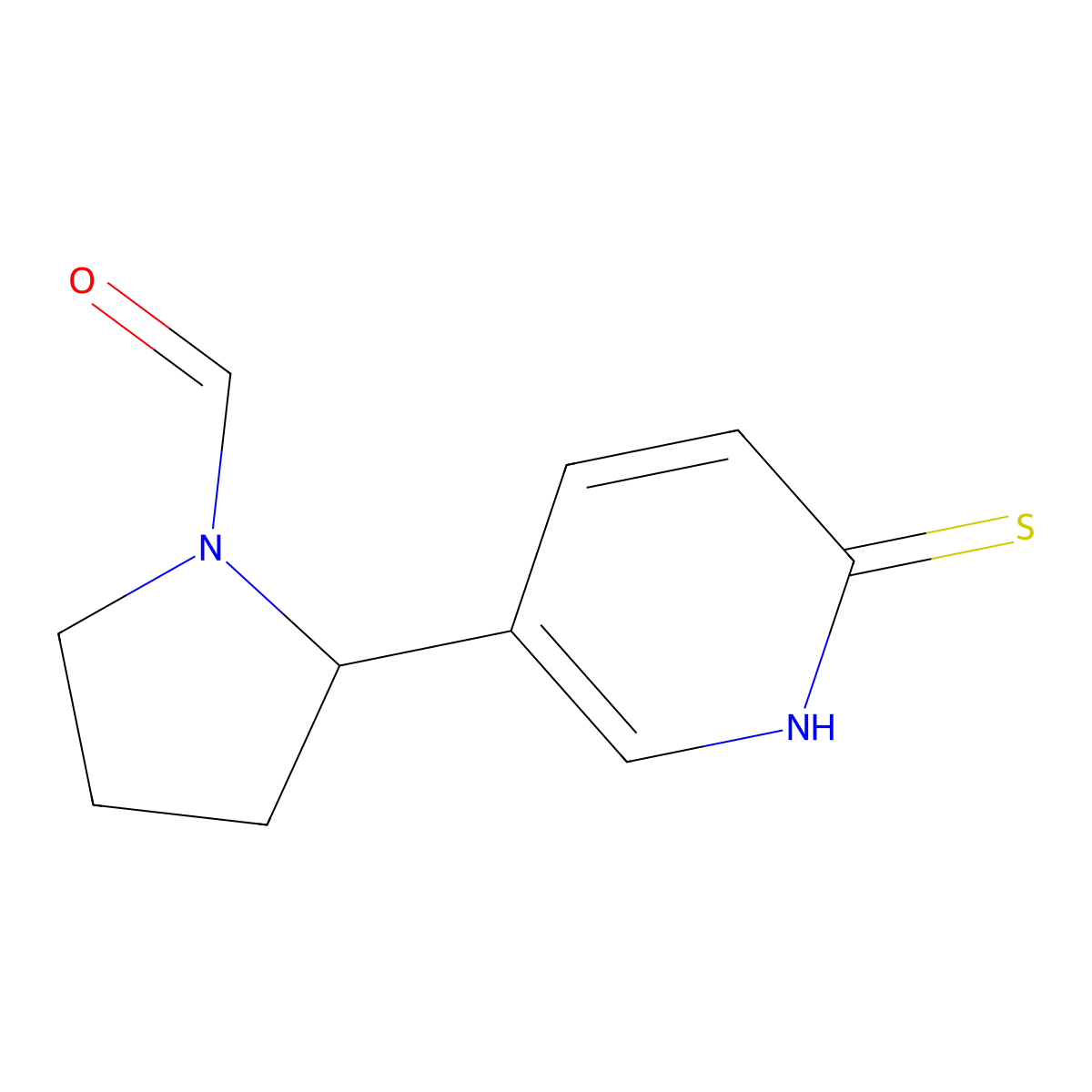 2-(6-Thioxo-1,6-dihydropyridin-3-yl)pyrrolidine-1-carbaldehyde molecular structure, CAS 1352485-53-0
