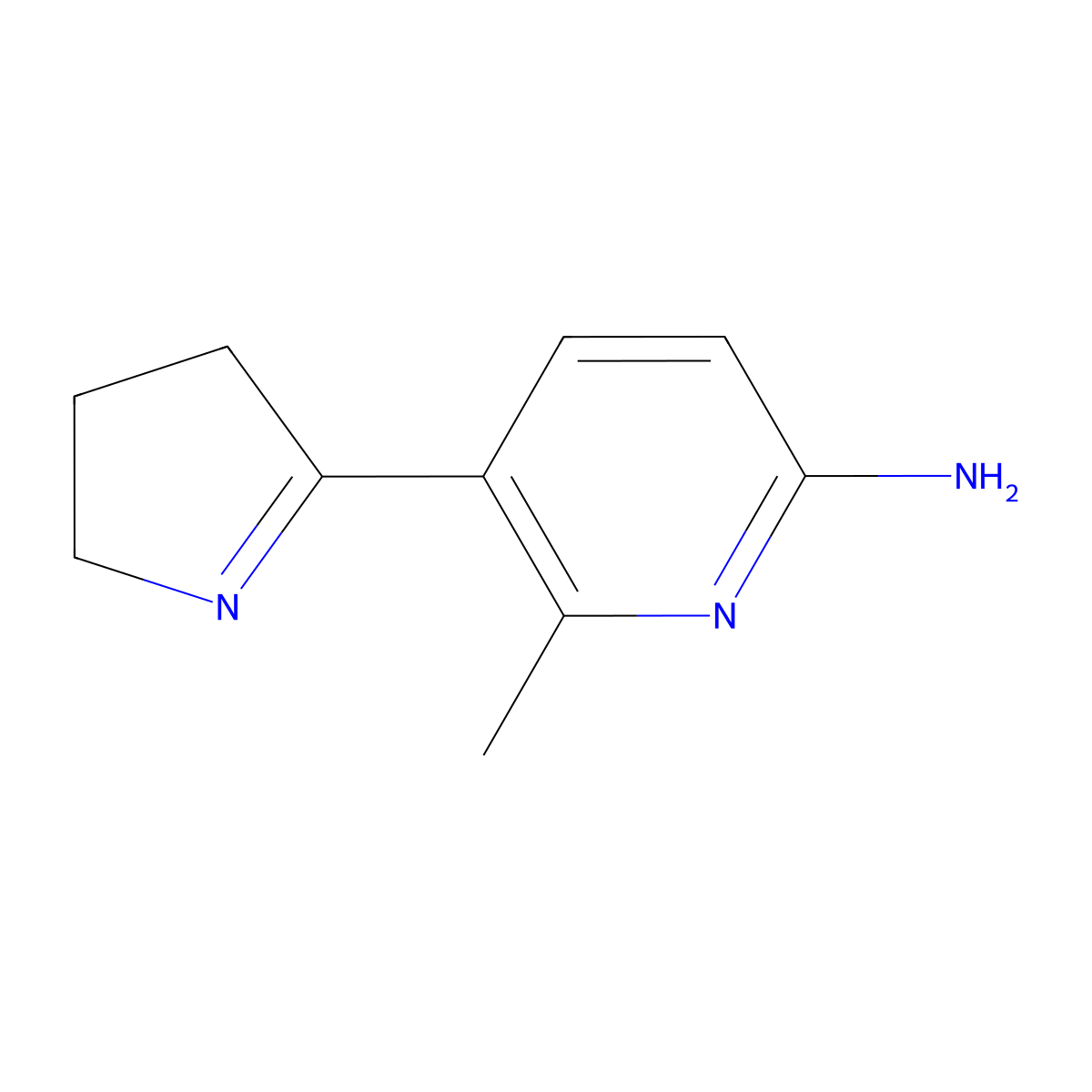 5-(3,4-Dihydro-2H-pyrrol-5-yl)-6-methylpyridin-2-amine molecular structure, CAS 1352486-55-5