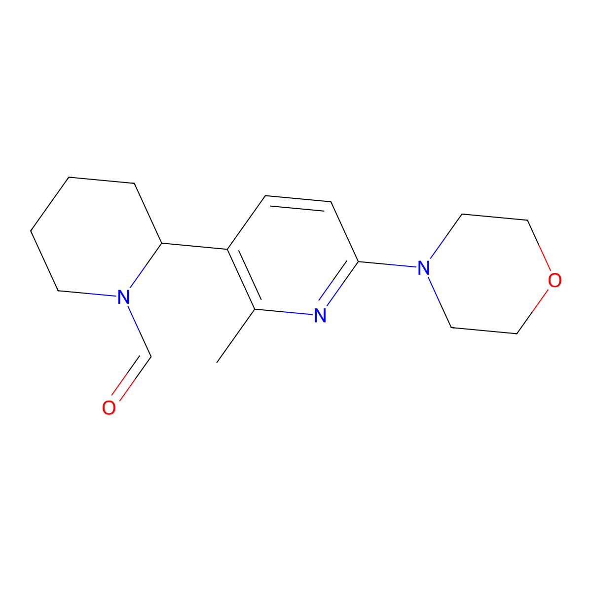 2-(2-Methyl-6-morpholinopyridin-3-yl)piperidine-1-carbaldehyde molecular structure, CAS 1352486-58-8
