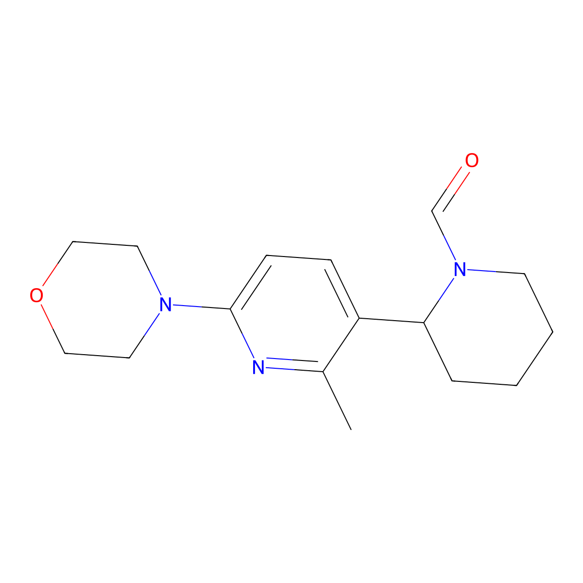 2-(2-Methyl-6-morpholinopyridin-3-yl)piperidine-1-carbaldehyde molecular structure, CAS 1352486-58-8