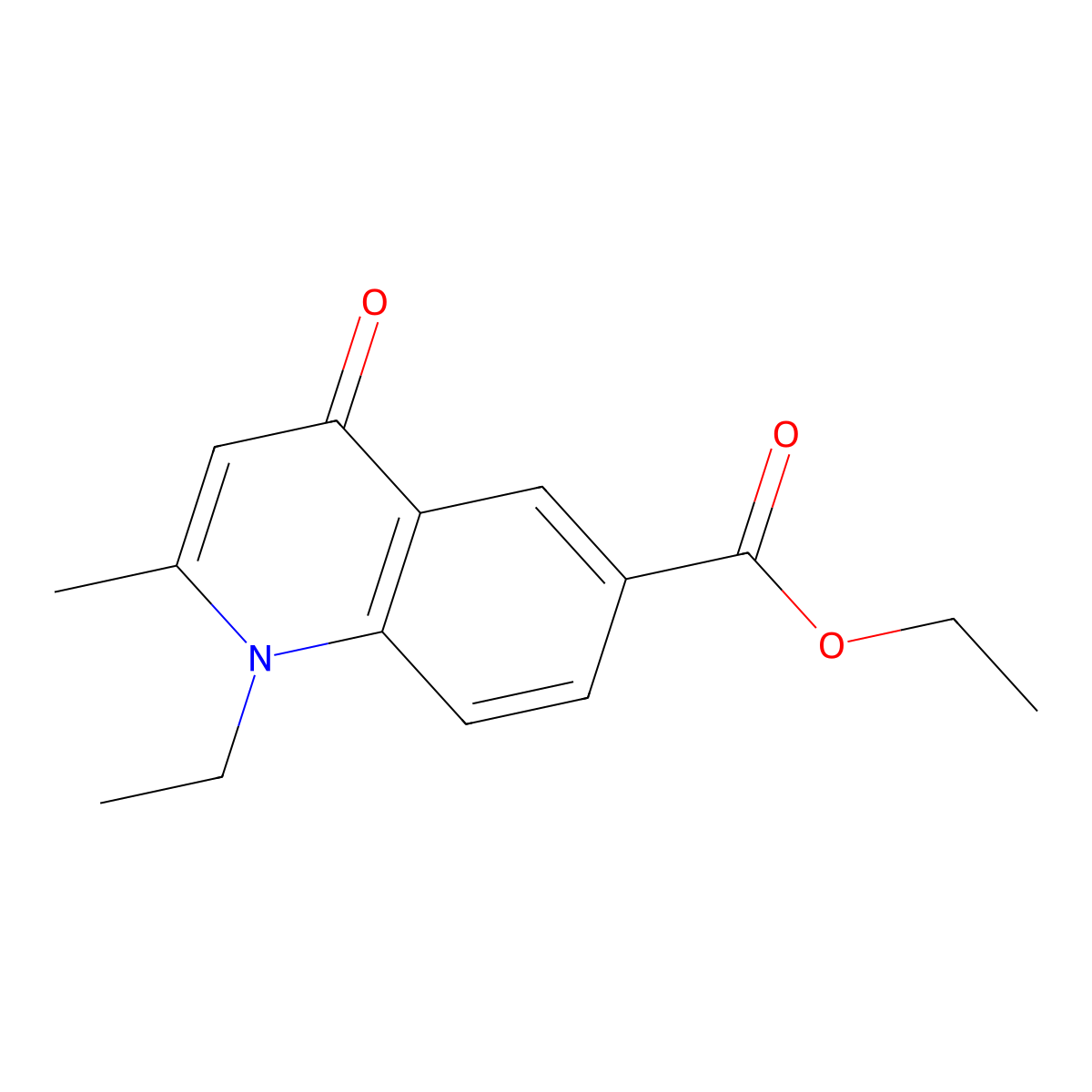 Ethyl 1-ethyl-2-methyl-4-oxo-1,4-dihydroquinoline-6-carboxylate molecular structure, CAS 1352486-68-0