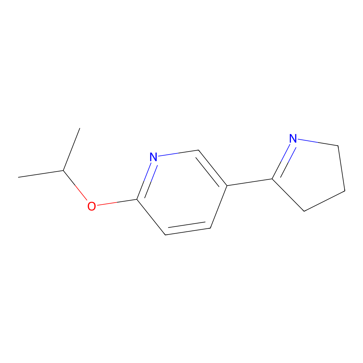5-(3,4-Dihydro-2H-pyrrol-5-yl)-2-isopropoxypyridine molecular structure, CAS 1352487-45-6