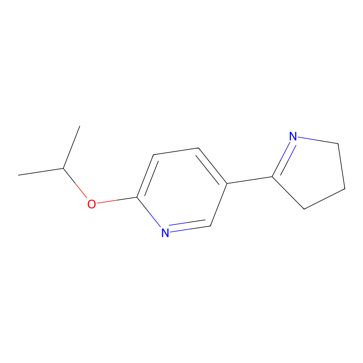 5-(3,4-Dihydro-2H-pyrrol-5-yl)-2-isopropoxypyridine molecular structure, CAS 1352487-45-6
