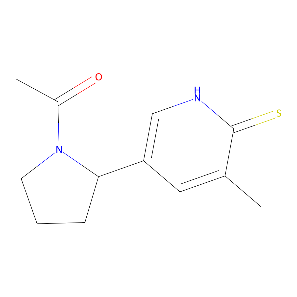 1-(2-(6-Mercapto-5-methylpyridin-3-yl)pyrrolidin-1-yl)ethanone molecular structure, CAS 1352488-91-5