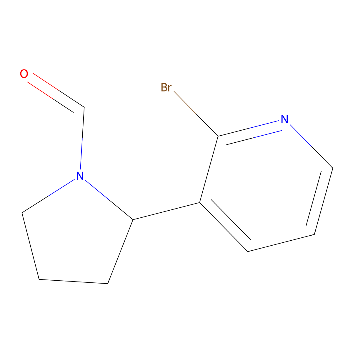 2-(2-Bromopyridin-3-yl)pyrrolidine-1-carbaldehyde molecular structure, CAS 1352489-20-3
