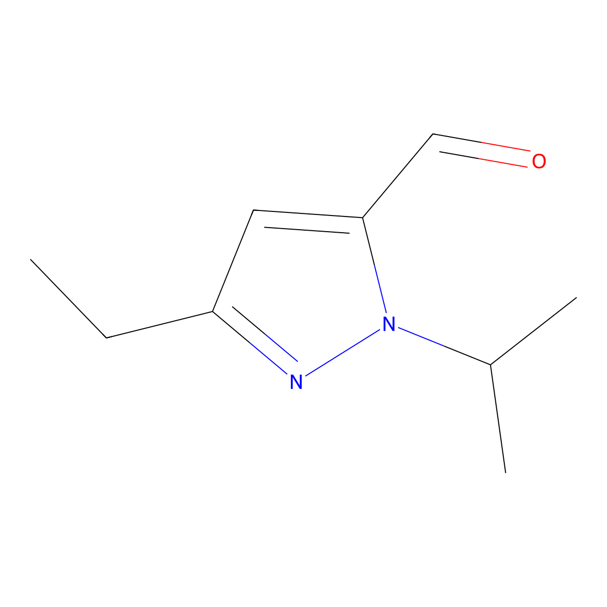 3-Ethyl-1-isopropyl-1H-pyrazole-5-carbaldehyde molecular structure, CAS 1352489-25-8