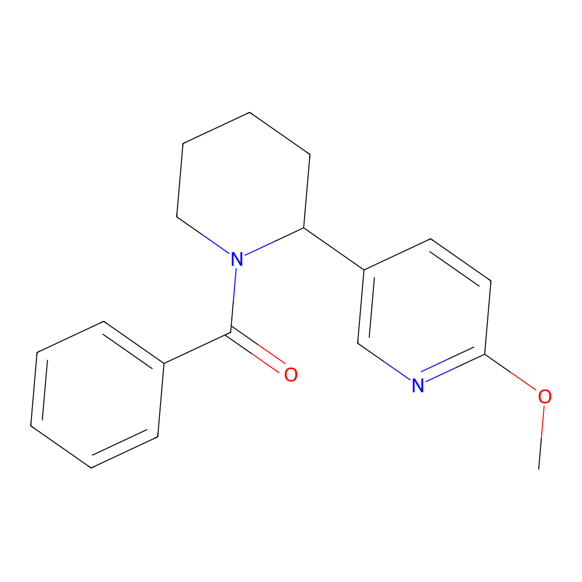 (2-(6-Methoxypyridin-3-yl)piperidin-1-yl)(phenyl)methanone molecular structure, CAS 1352489-44-1