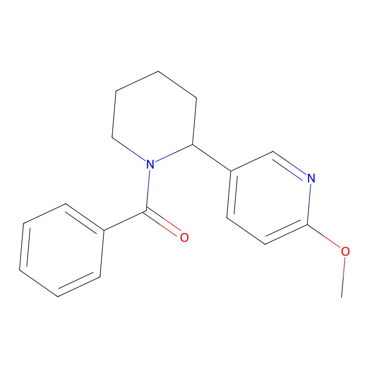 (2-(6-Methoxypyridin-3-yl)piperidin-1-yl)(phenyl)methanone molecular structure, CAS 1352489-44-1