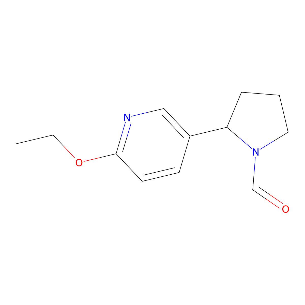 2-(6-Ethoxypyridin-3-yl)pyrrolidine-1-carbaldehyde molecular structure, CAS 1352489-59-8