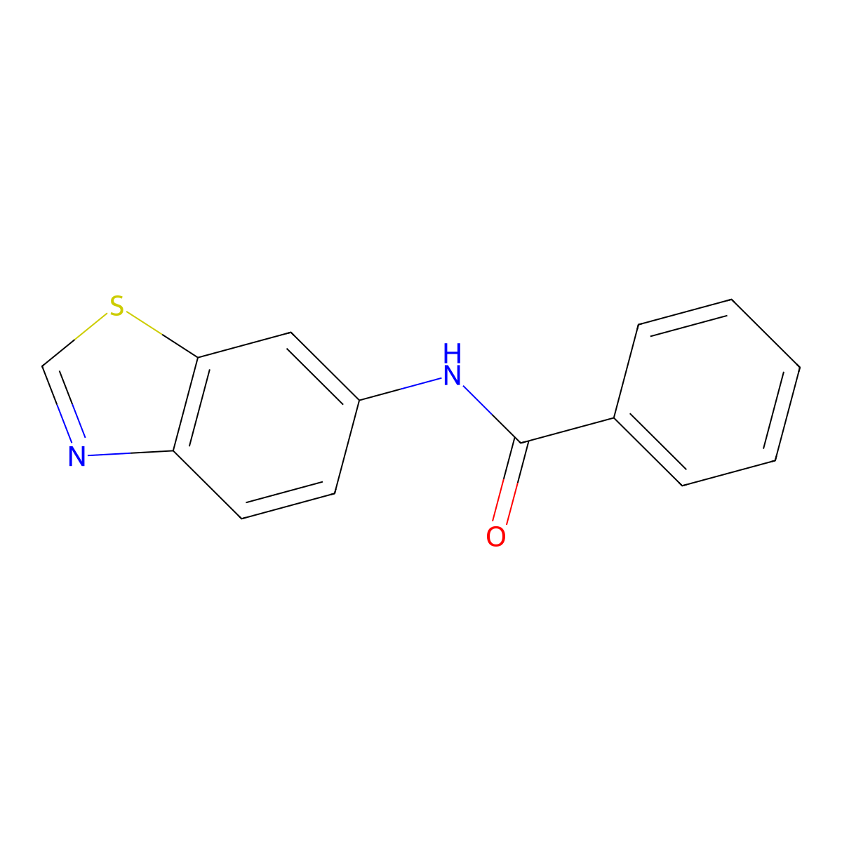 N-(1,3-benzothiazol-6-yl)benzamide molecular structure, CAS 135249-30-8
