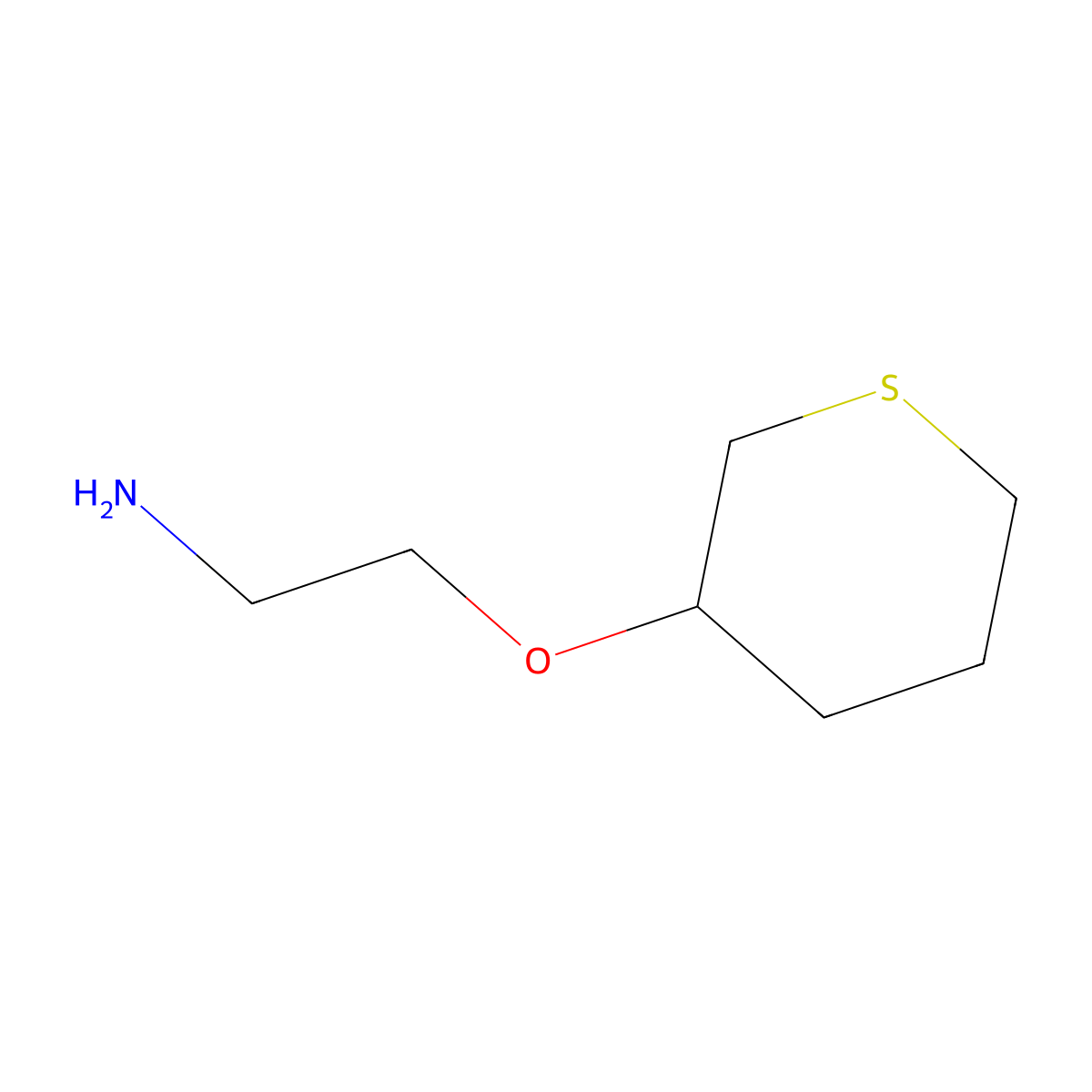 2-(Thian-3-yloxy)ethan-1-amine molecular structure, CAS 1352490-40-4