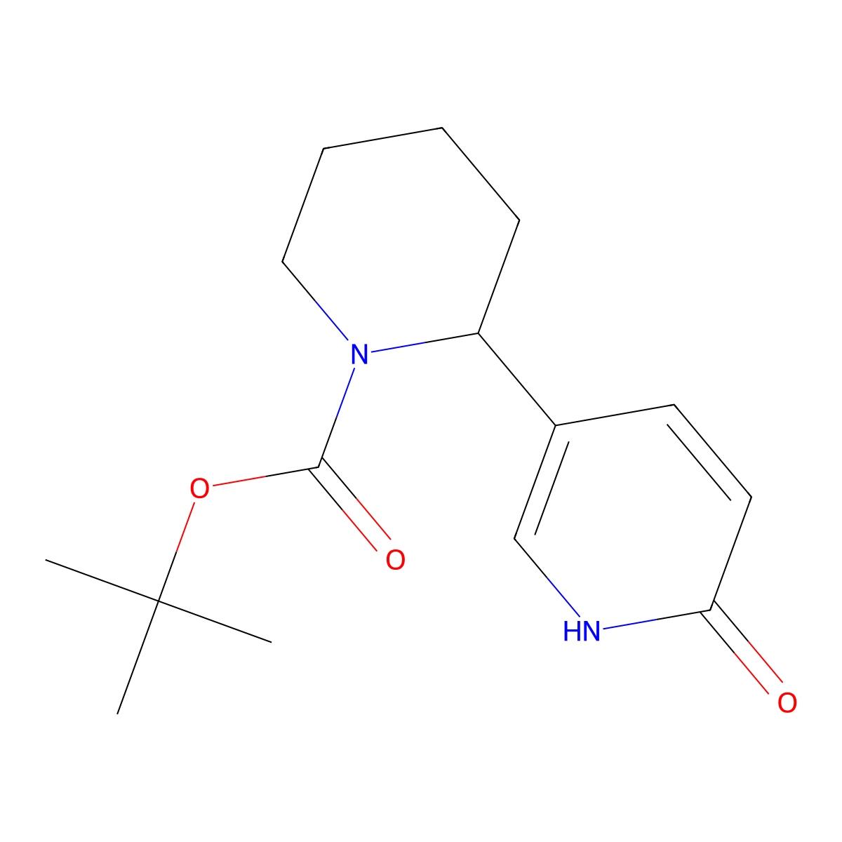 tert-Butyl 2-(6-oxo-1,6-dihydropyridin-3-yl)piperidine-1-carboxylate molecular structure, CAS 1352490-93-7