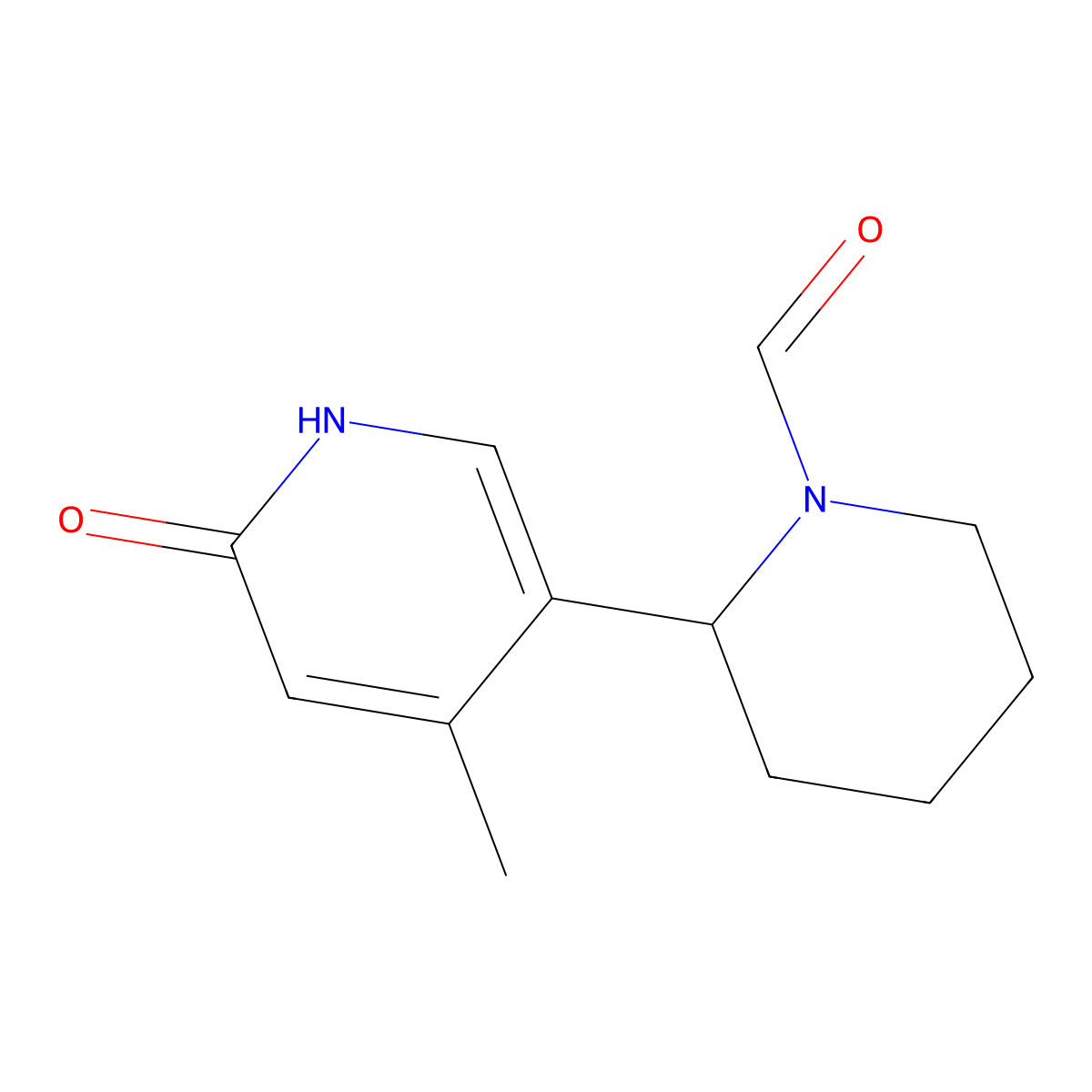 2-(6-Hydroxy-4-methylpyridin-3-yl)piperidine-1-carbaldehyde molecular structure, CAS 1352491-17-8