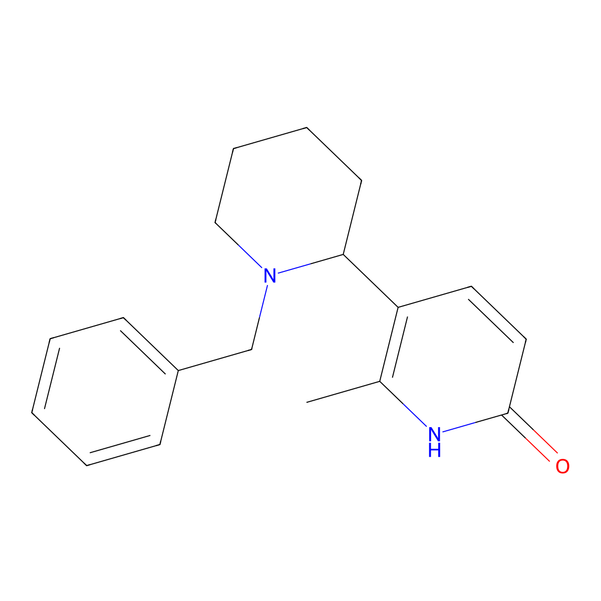 5-(1-Benzylpiperidin-2-yl)-6-methylpyridin-2(1H)-one molecular structure, CAS 1352491-19-0