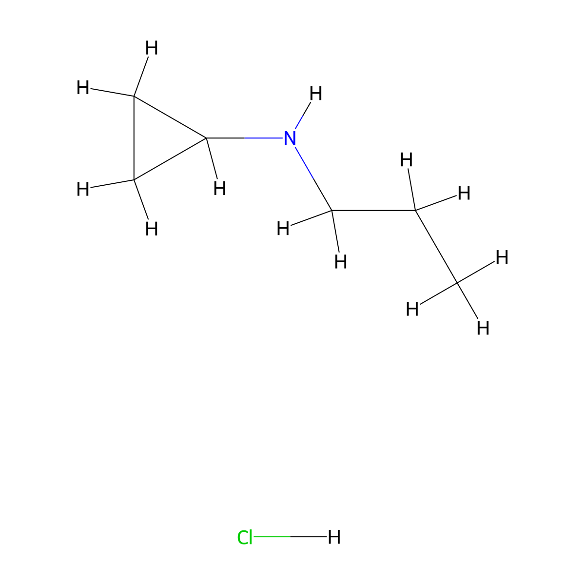 N-propylcyclopropanamine hydrochloride molecular structure, CAS 1352491-55-4