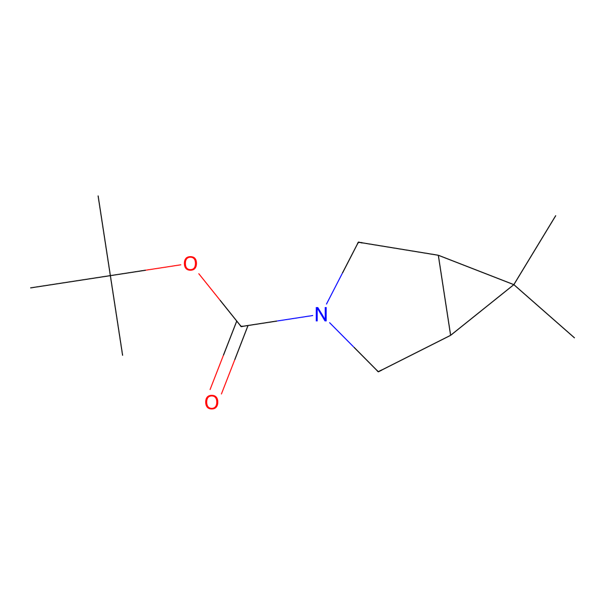 Tert-butyl 6,6-dimethyl-3-azabicyclo[3.1.0]hexane-3-carboxylate molecular structure, CAS 1352491-73-6