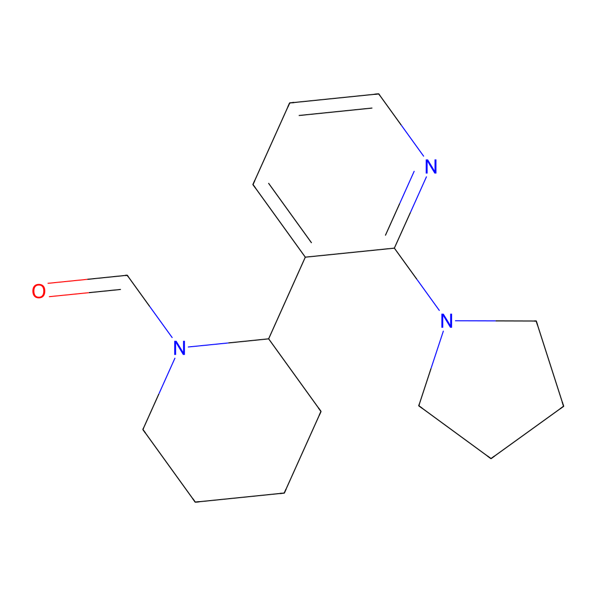 2-(2-(Pyrrolidin-1-yl)pyridin-3-yl)piperidine-1-carbaldehyde molecular structure, CAS 1352492-45-5