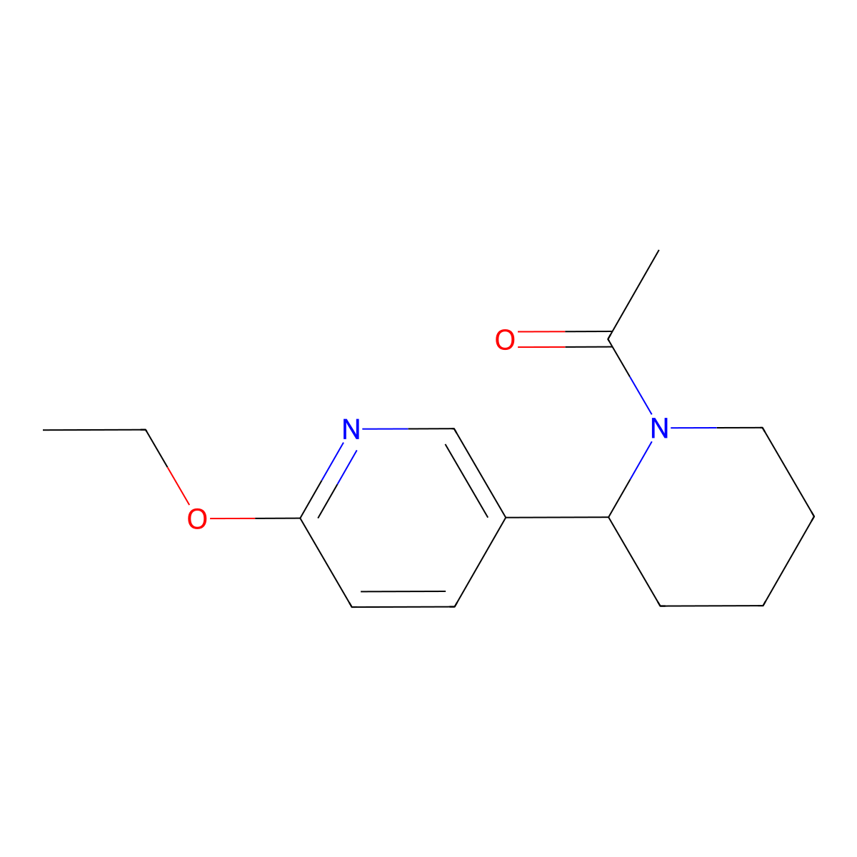 1-(2-(6-Ethoxypyridin-3-yl)piperidin-1-yl)ethanone molecular structure, CAS 1352493-02-7