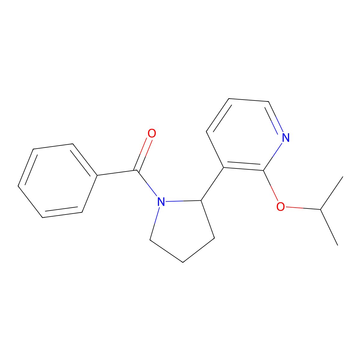 (2-(2-Isopropoxypyridin-3-yl)pyrrolidin-1-yl)(phenyl)methanone molecular structure, CAS 1352493-31-2