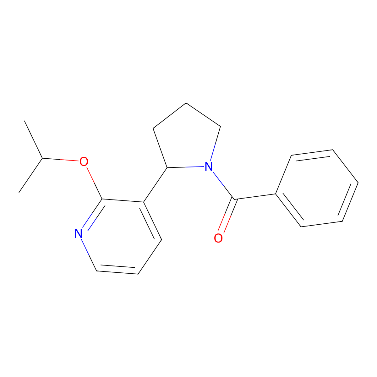(2-(2-Isopropoxypyridin-3-yl)pyrrolidin-1-yl)(phenyl)methanone molecular structure, CAS 1352493-31-2