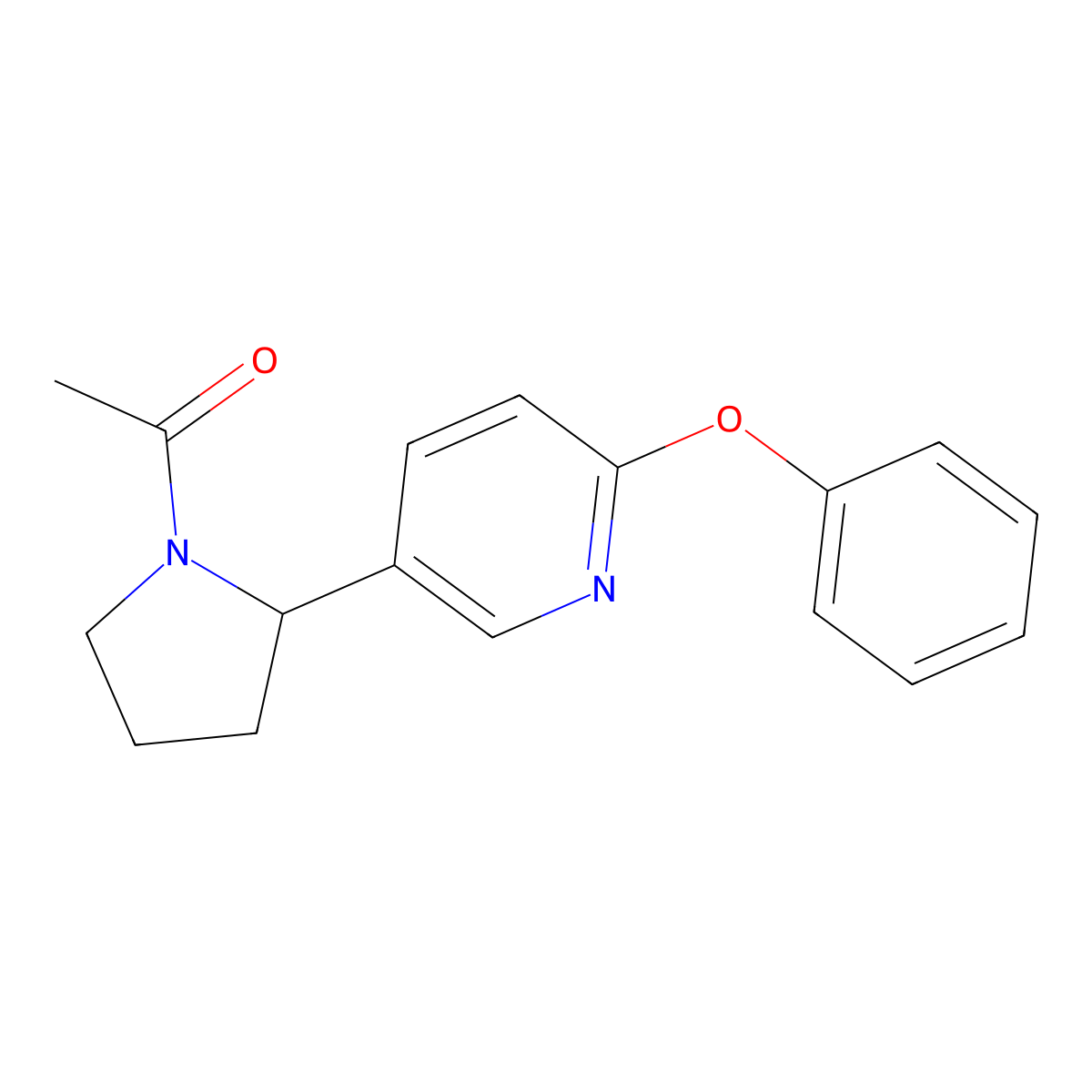 1-(2-(6-Phenoxypyridin-3-yl)pyrrolidin-1-yl)ethanone molecular structure, CAS 1352493-66-3