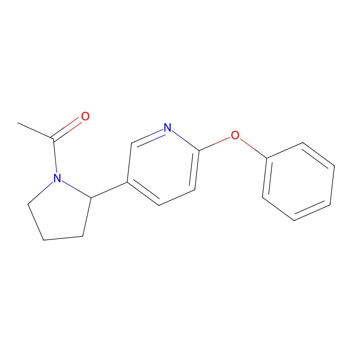 1-(2-(6-Phenoxypyridin-3-yl)pyrrolidin-1-yl)ethanone molecular structure, CAS 1352493-66-3