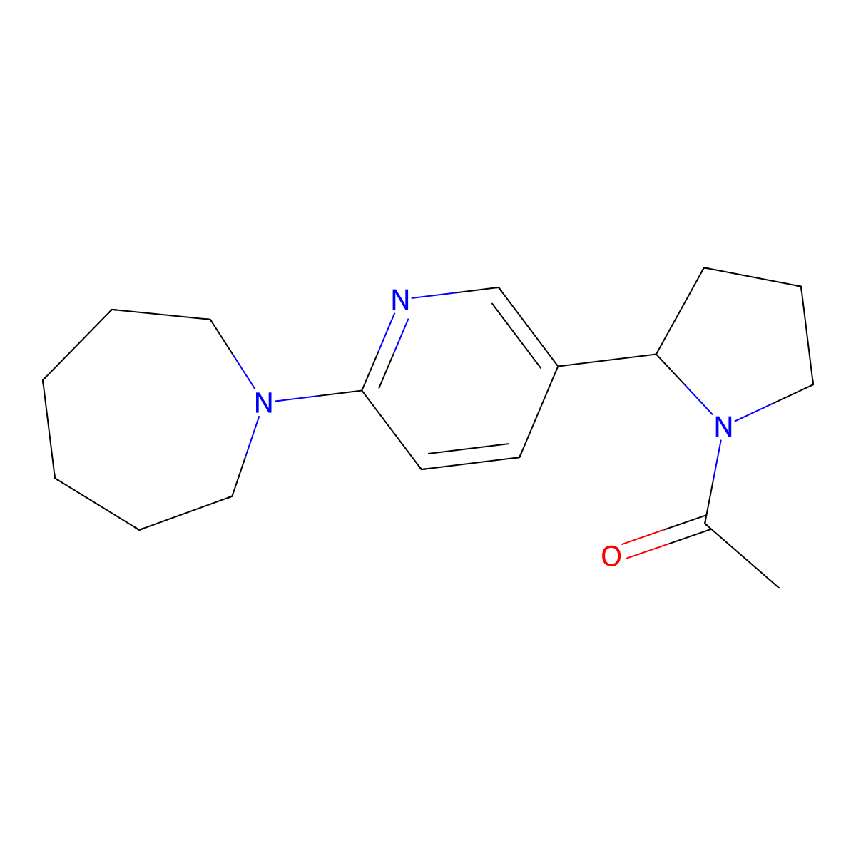 1-(2-(6-(Azepan-1-yl)pyridin-3-yl)pyrrolidin-1-yl)ethanone molecular structure, CAS 1352493-88-9