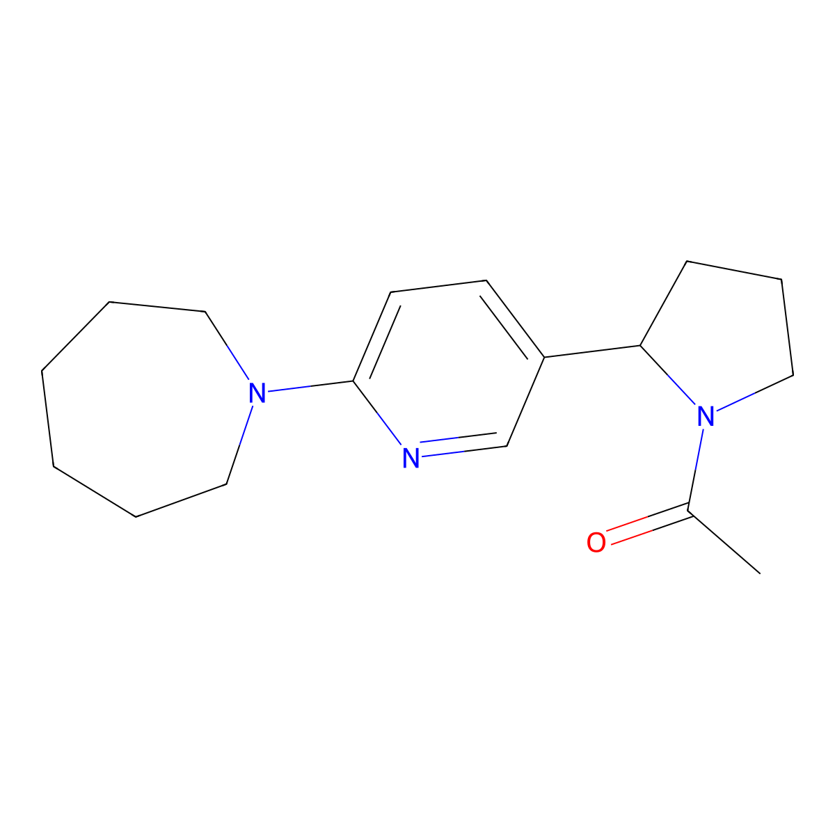 1-(2-(6-(Azepan-1-yl)pyridin-3-yl)pyrrolidin-1-yl)ethanone molecular structure, CAS 1352493-88-9