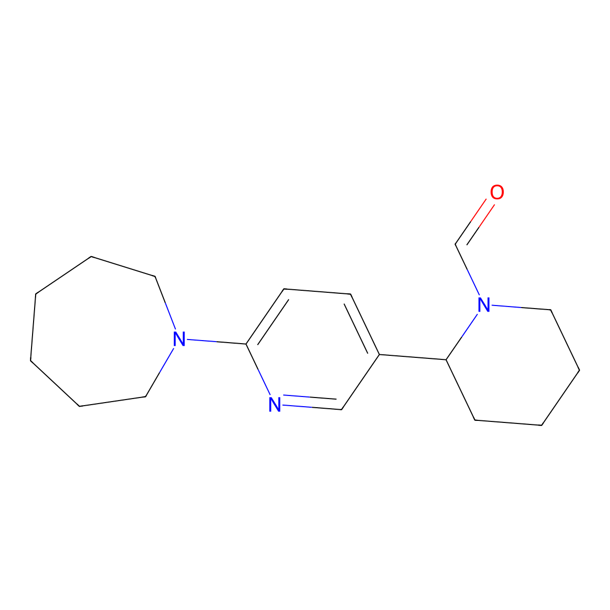 2-(6-(Azepan-1-yl)pyridin-3-yl)piperidine-1-carbaldehyde molecular structure, CAS 1352494-03-1