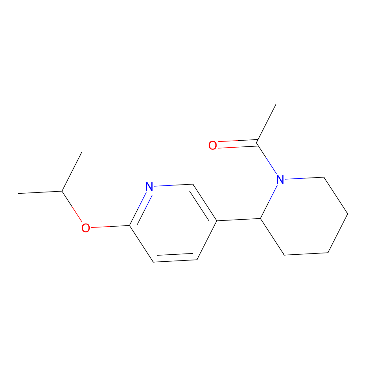 1-(2-(6-Isopropoxypyridin-3-yl)piperidin-1-yl)ethanone molecular structure, CAS 1352494-42-8