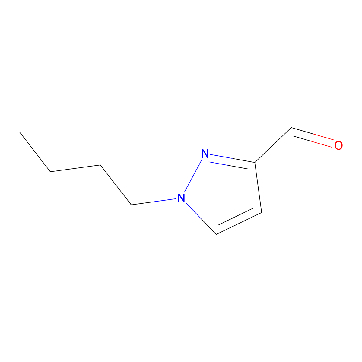 1-Butyl-1H-pyrazole-3-carbaldehyde molecular structure, CAS 1352494-62-2