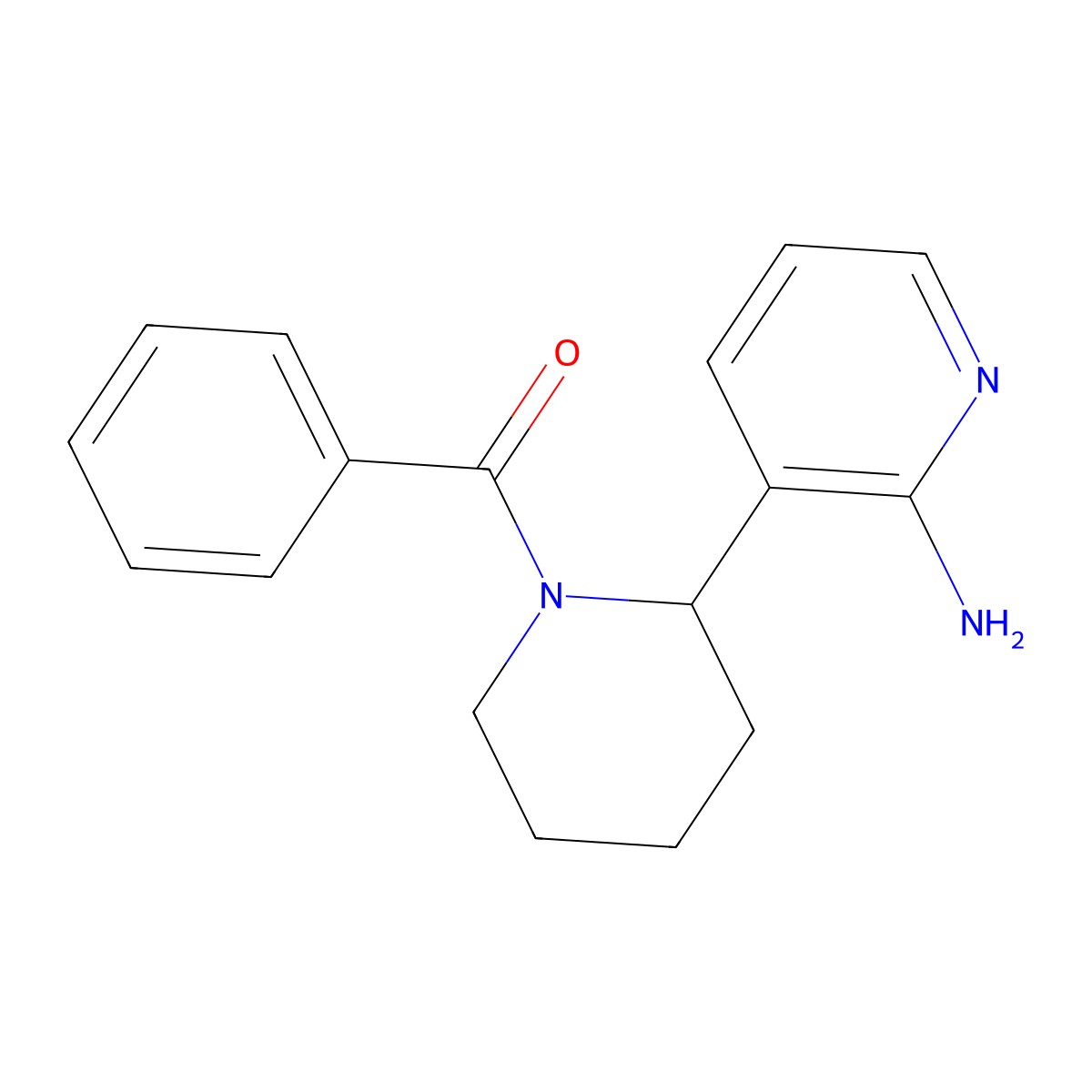(2-(2-Aminopyridin-3-yl)piperidin-1-yl)(phenyl)methanone molecular structure, CAS 1352494-70-2