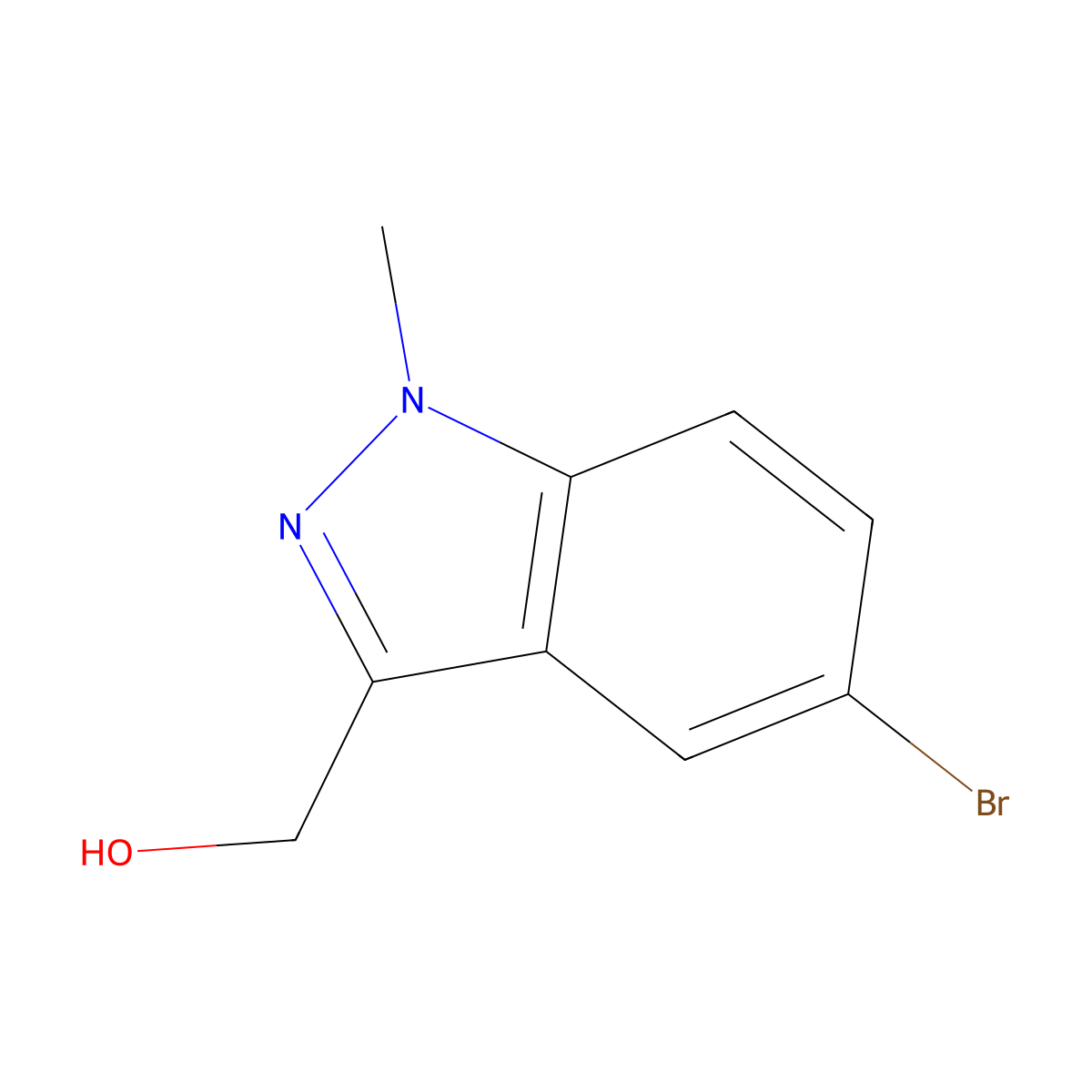 (5-Bromo-1-methyl-1H-indazol-3-yl)methanol molecular structure, CAS 1352494-93-9