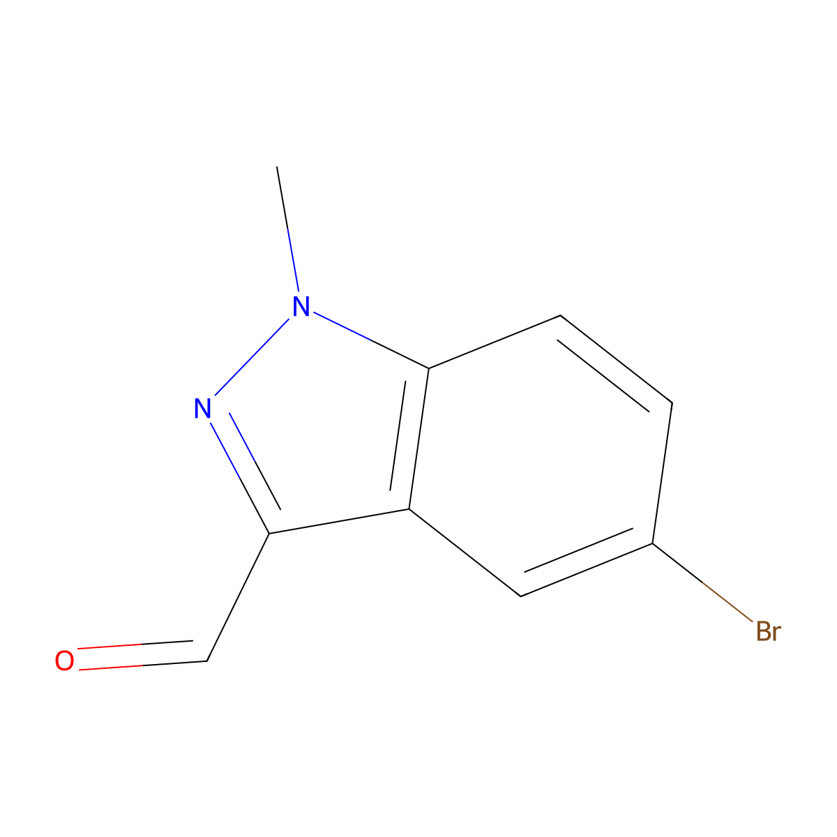 5-Bromo-1-methyl-1H-indazole-3-carbaldehyde molecular structure, CAS 1352495-11-4