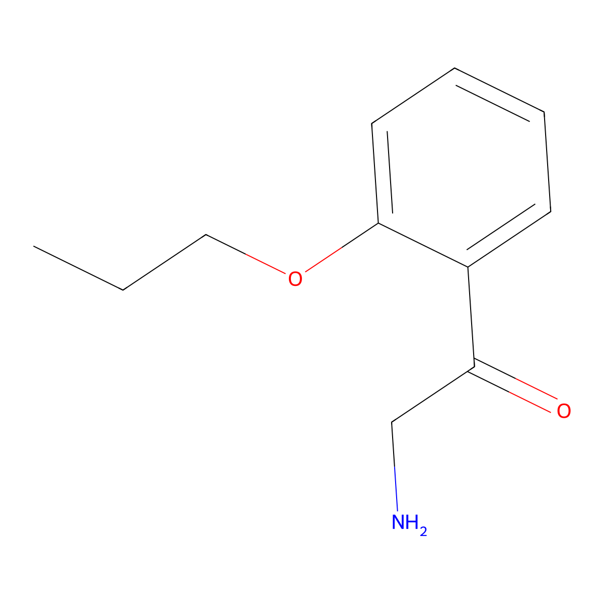 2-Amino-1-(2-propoxyphenyl)ethan-1-one molecular structure, CAS 1352495-18-1