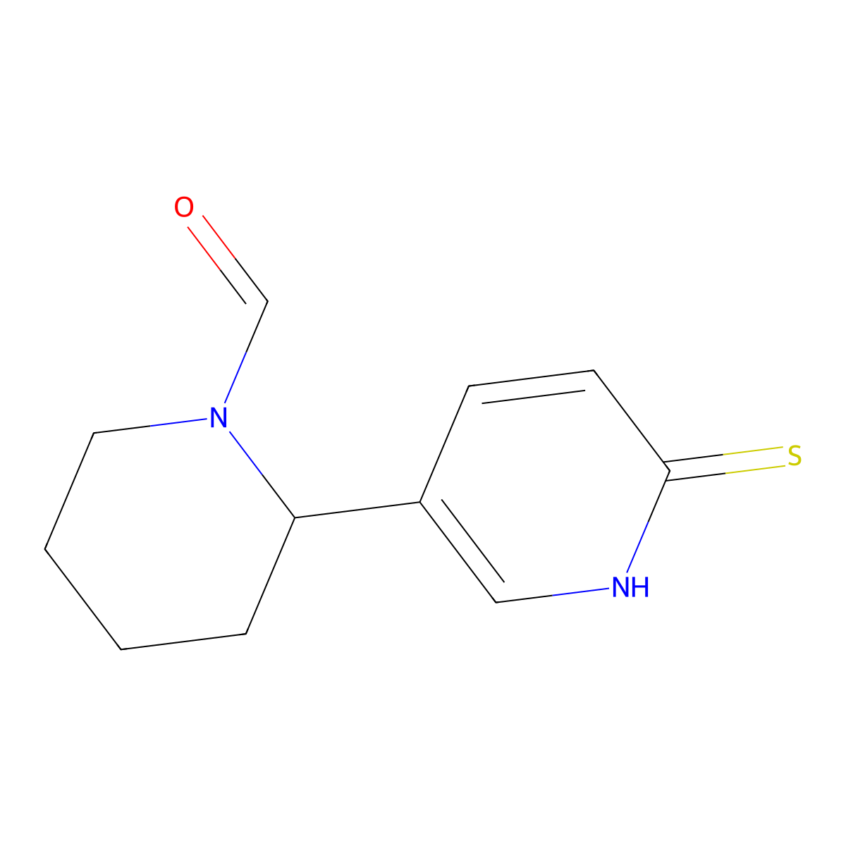 2-(6-Thioxo-1,6-dihydropyridin-3-yl)piperidine-1-carbaldehyde molecular structure, CAS 1352495-34-1