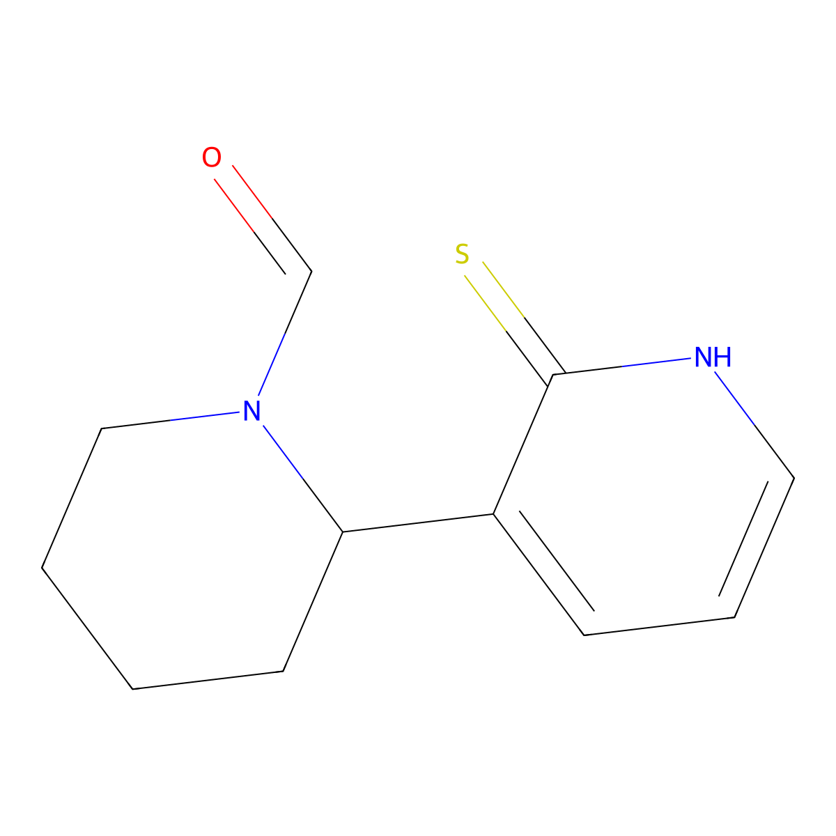 2-(2-Thioxo-1,2-dihydropyridin-3-yl)piperidine-1-carbaldehyde molecular structure, CAS 1352495-42-1