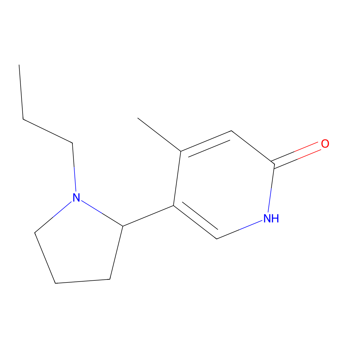 4-Methyl-5-(1-propylpyrrolidin-2-yl)pyridin-2-ol molecular structure, CAS 1352496-37-7