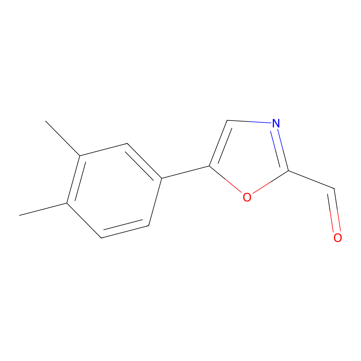5-(3,4-Dimethylphenyl)oxazole-2-carbaldehyde molecular structure, CAS 1352496-45-7