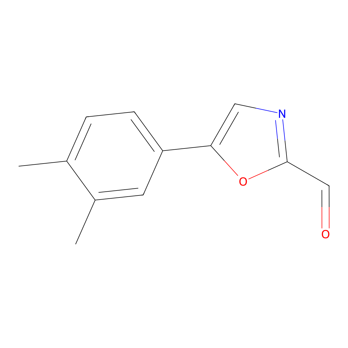 5-(3,4-Dimethylphenyl)oxazole-2-carbaldehyde molecular structure, CAS 1352496-45-7