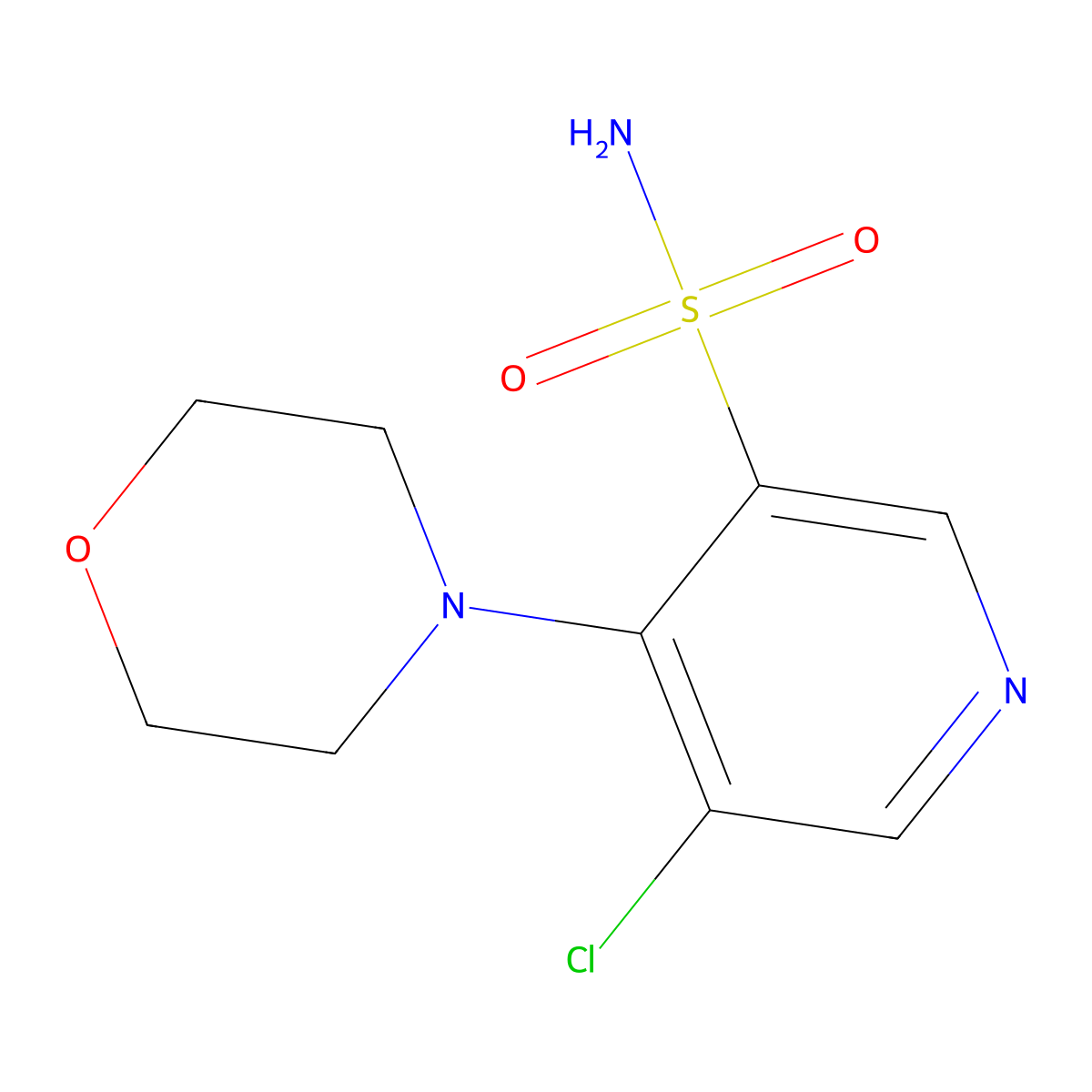5-Chloro-4-morpholinopyridine-3-sulfonamide molecular structure, CAS 1352496-85-5