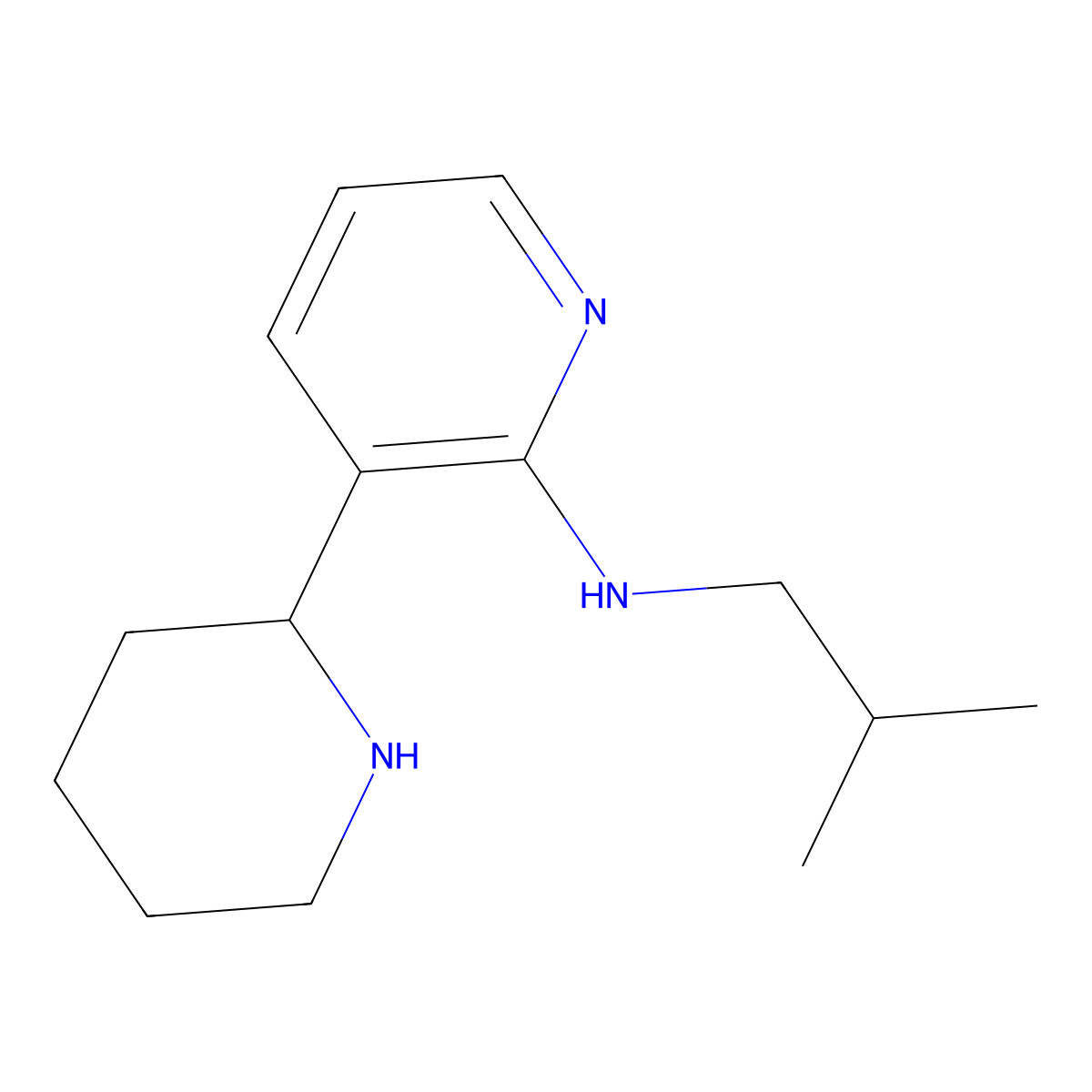 N-Isobutyl-3-(piperidin-2-yl)pyridin-2-amine molecular structure, CAS 1352497-16-5