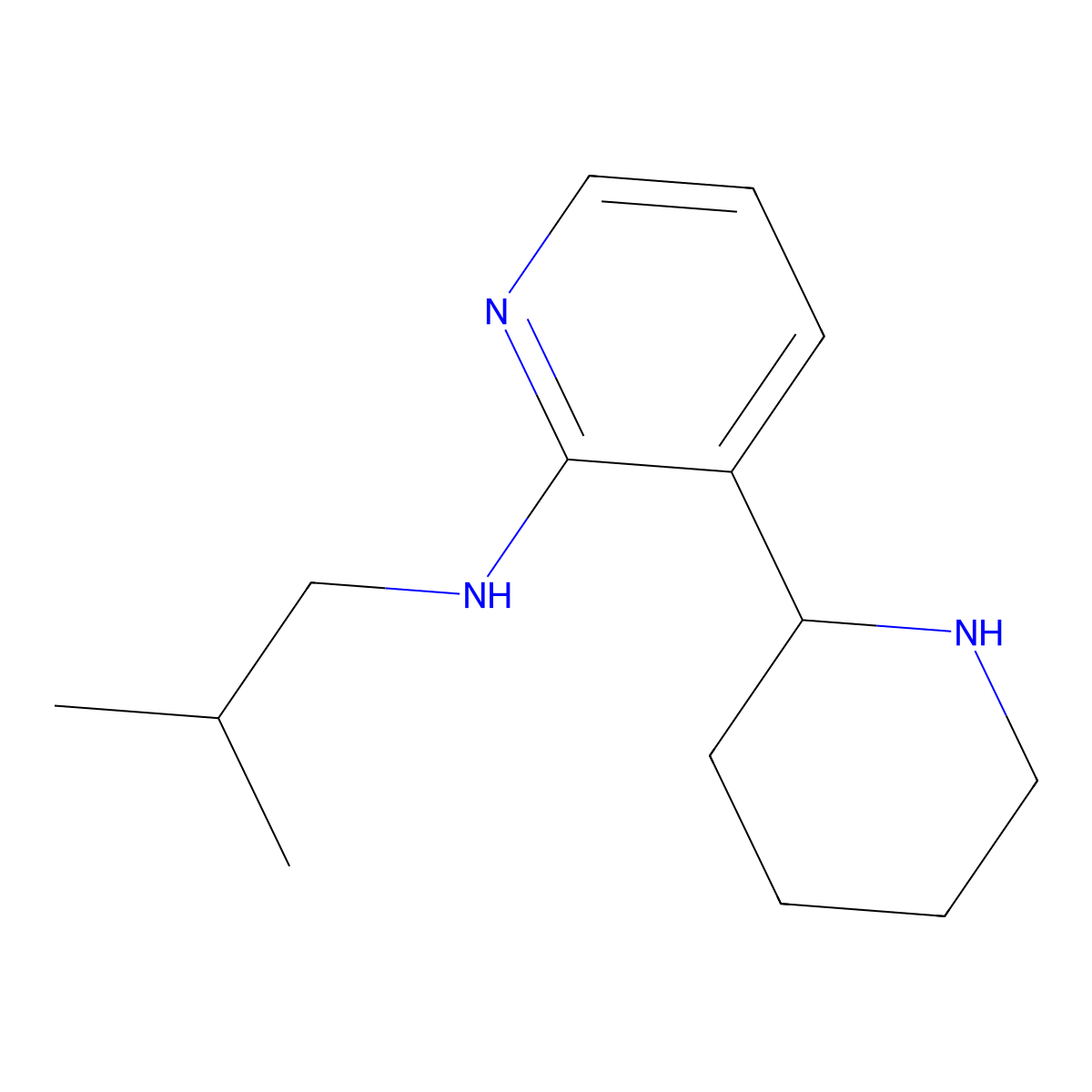 N-Isobutyl-3-(piperidin-2-yl)pyridin-2-amine molecular structure, CAS 1352497-16-5