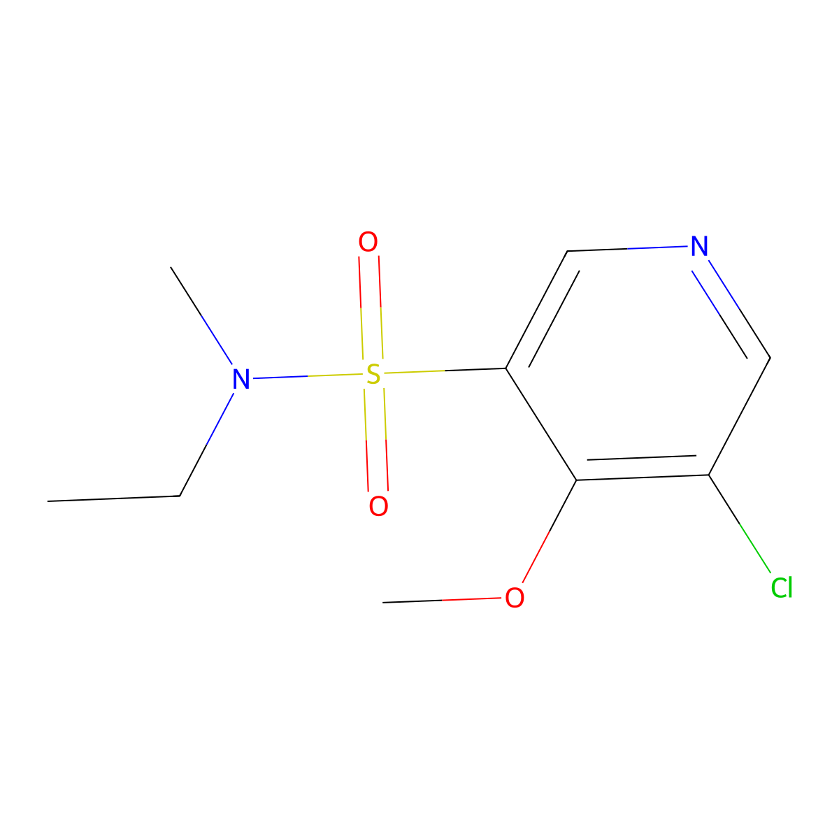 5-Chloro-N-ethyl-4-methoxy-N-methylpyridine-3-sulfonamide molecular structure, CAS 1352497-31-4