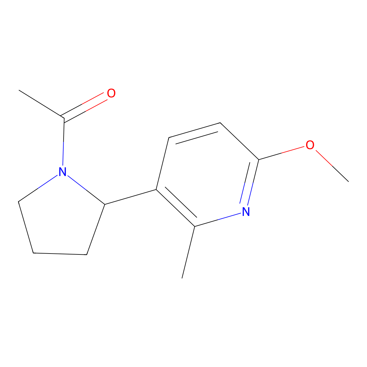 1-(2-(6-Methoxy-2-methylpyridin-3-yl)pyrrolidin-1-yl)ethanone molecular structure, CAS 1352497-69-8
