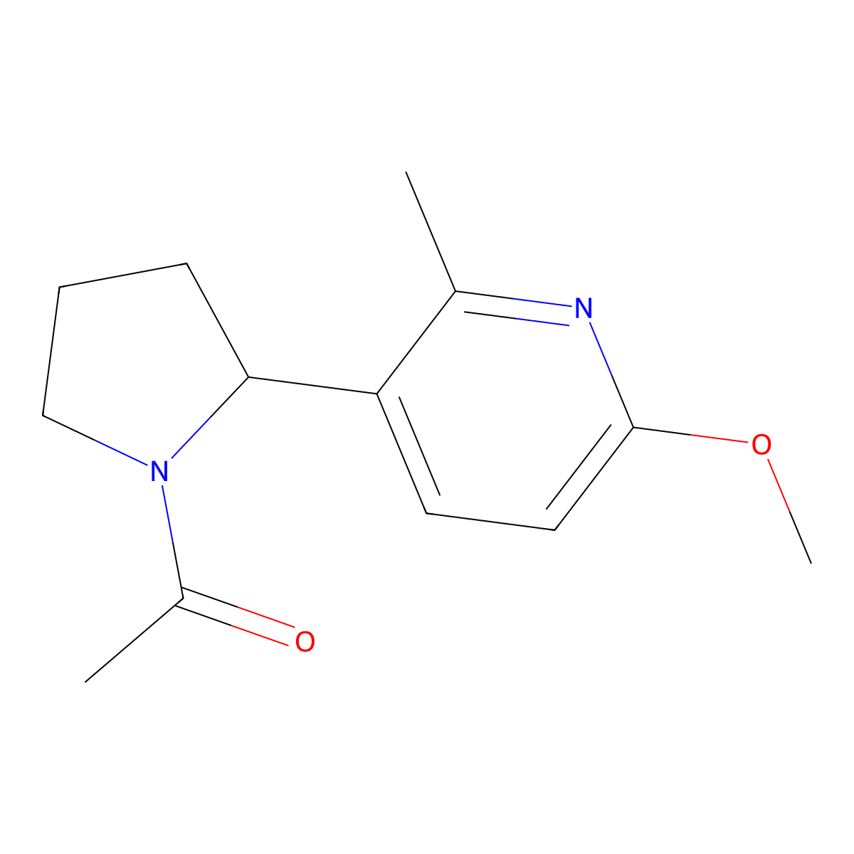 1-(2-(6-Methoxy-2-methylpyridin-3-yl)pyrrolidin-1-yl)ethanone molecular structure, CAS 1352497-69-8