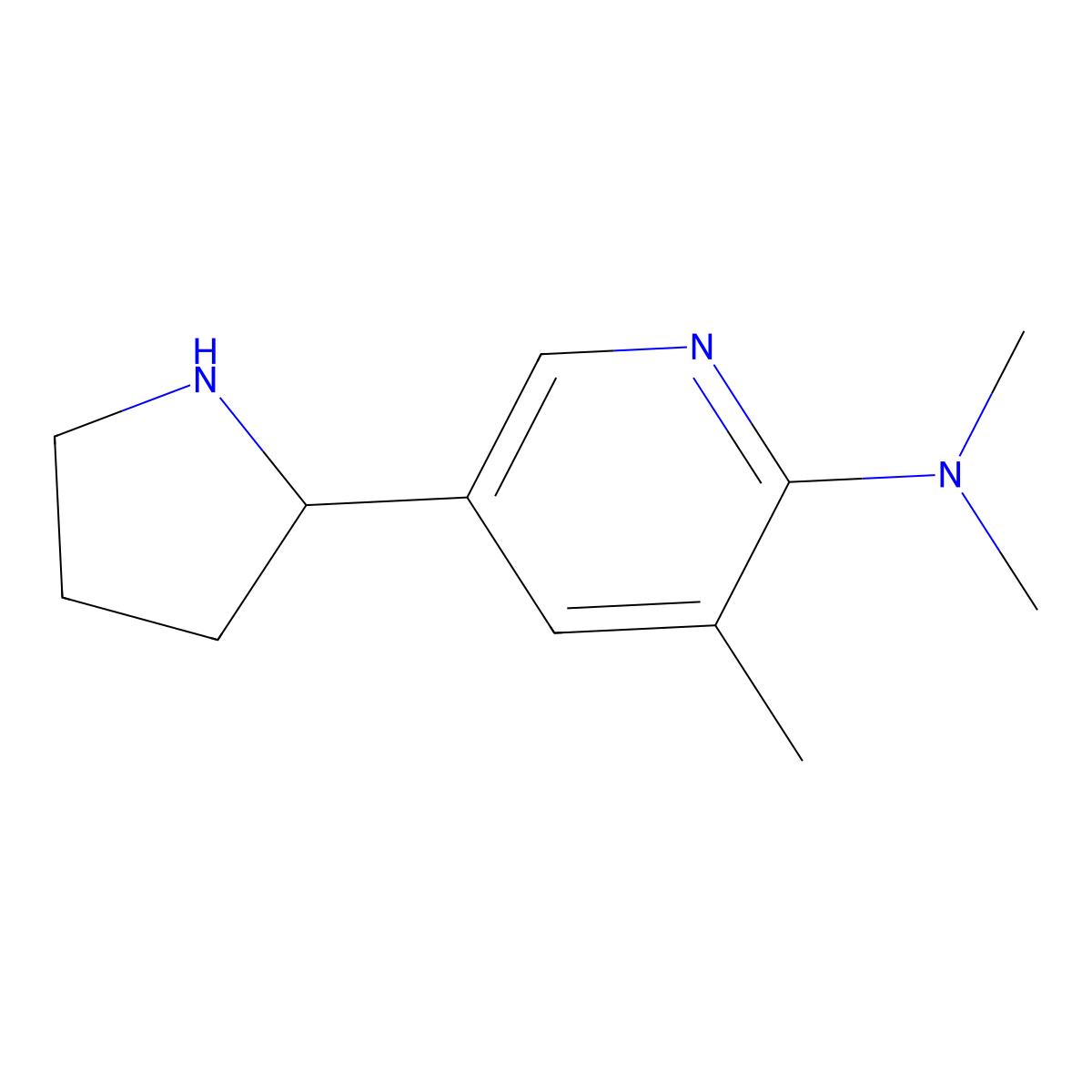N,N,3-Trimethyl-5-(pyrrolidin-2-yl)pyridin-2-amine molecular structure, CAS 1352497-83-6