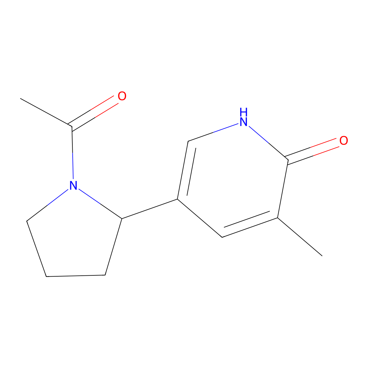 5-(1-Acetylpyrrolidin-2-yl)-3-methylpyridin-2(1H)-one molecular structure, CAS 1352497-85-8